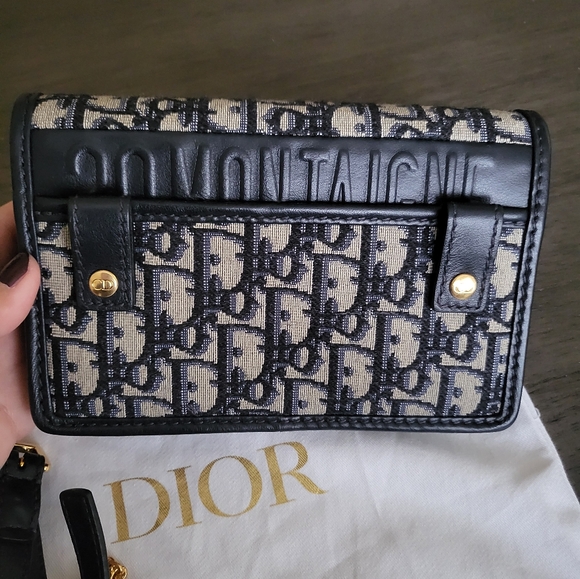 Christian Dior 2-1 30 Montaigne Pouch Oblique Jacquard - Picture 3 of 9